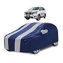 Car Cover Compatible with Innova Crysta with Mirror Pocket, Water Resistant, Triple Stitched, Innova Crysta Car Cover- Navy Silver