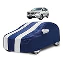 Car Cover Compatible with Innova Crysta with Mirror Pocket, Water Resistant, Triple Stitched, Innova Crysta Car Cover- Navy-White