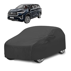 car cover compatible with innova hycross with mirror pocket water resistant triple stitched hycross car cover- grey