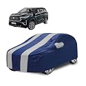 Car Cover Compatible with Innova Hycross with Mirror Pocket, Water Resistant, Triple Stitched, Hycross Car Cover- Navy Silver