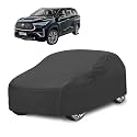 Car Cover Compatible with Innova Hycross with Mirror Pocket, Water Resistant, Triple Stitched, Hycross Car Cover- Grey