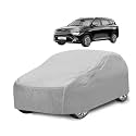 Car Cover Compatible with Kia Carens with Mirror Pocket, Water Resistant, Triple Stitched, Carens Car Cover- Plain Silver