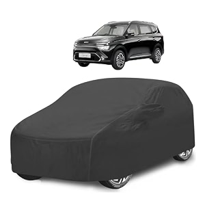 car cover compatible with kia carens with mirror pocket water resistant triple stitched carens car cover- grey