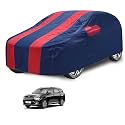 Car Cover Compatible with Kia Carens with Mirror Pocket, Water Resistant, Triple Stitched, Carens Car Cover- Navy-Red