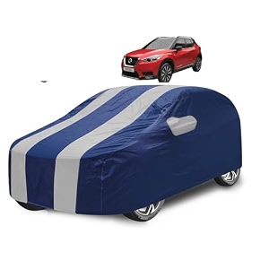 car cover compatible with kick with mirror pocket water resistant triple stitched kick car cover- navy silver