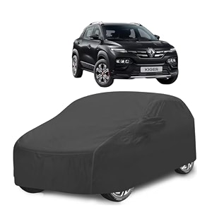 car cover compatible with kiger with mirror pocket water resistant triple stitched kiger car cover- grey
