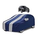 Car Cover Compatible with Kiger with Mirror Pocket, Water Resistant, Triple Stitched, Kiger Car Cover- Navy Silver