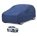 Car Cover Compatible with Kwid with Mirror Pocket, Water Resistant, Triple Stitched, Kwid Car Cover- Plain Navy