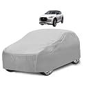 Car Cover Compatible with Magnite with Mirror Pocket, Water Resistant, Triple Stitched, Magnite Car Cover- Plain Silver