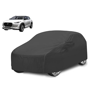 car cover compatible with magnite with mirror pocket water resistant triple stitched magnite car cover- grey