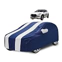 Car Cover Compatible with Magnite with Mirror Pocket, Water Resistant, Triple Stitched, Magnite Car Cover- Navy-White
