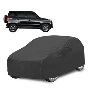 car cover compatible with mahindra bolero neo with mirror pocket water resistant triple stitched bolero neo car cover- grey