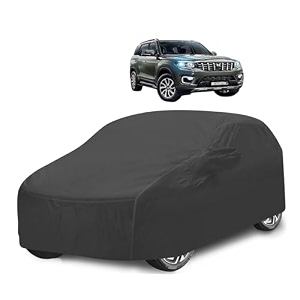 car cover compatible with mahindra scorpio new with mirror pocket water resistant triple stitched scorpio car cover- grey