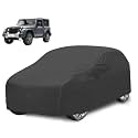 Car Cover Compatible with Mahindra Thar (Model : 2020-Till Date) with Mirror Pocket, Water Resistant, Triple Stitched, Thar Car Cover- Grey