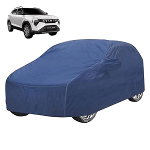 car cover compatible with mahindra xuv 3xo with mirror pocket water resistant triple stitched xuv 3xo car cover- plain navy
