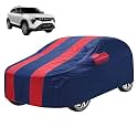 Car Cover Compatible with Mahindra XUV 3XO with Mirror Pocket, Water Resistant, Triple Stitched, XUV 3XO Car Cover- Navy-Red