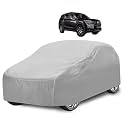 Car Cover Compatible with Mahindra Xuv 700 with Mirror Pocket, Water Resistant, Triple Stitched, Xuv 700 Car Cover- Plain Silver