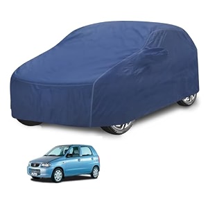 car cover compatible with maruti alto 800 model  2014-2019 with mirror pocket water resistant triple stitched alto 800 car cover- plain navy
