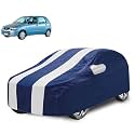 Car Cover Compatible with Maruti Alto 800 (Model : 2014-2019) with Mirror Pocket, Water Resistant, Triple Stitched, Alto 800 Car Cover- Navy-White