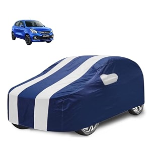 car cover compatible with maruti celerio with mirror pocket water resistant triple stitched celerio car cover- navy-white