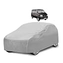 Car Cover Compatible with Maruti Eeco with Mirror Pocket, Water Resistant, Triple Stitched, Eeco Car Cover- Plain Silver