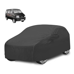 car cover compatible with maruti eeco with mirror pocket water resistant triple stitched eeco car cover- grey