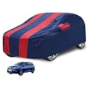 Car Cover Compatible with Maruti Ertiga (Model : 2019-Till Date) with Mirror Pocket, Water Resistant, Triple Stitched, Ertiga Car Cover- Navy-Red