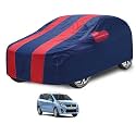 Car Cover Compatible with Maruti Ertiga (Model : 2012-2018) with Mirror Pocket, Water Resistant, Triple Stitched, Ertiga Car Cover- Navy-Red