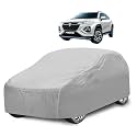Car Cover Compatible with Maruti Fronx with Mirror Pocket, Water Resistant, Triple Stitched, Fronx Car Cover- Plain Silver