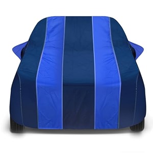car cover compatible with maruti fronx with mirror pocket water resistant triple stitched fronx car cover- navy-blue