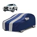 Car Cover Compatible with Maruti Fronx with Mirror Pocket, Water Resistant, Triple Stitched, Fronx Car Cover- Navy Silver