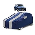 Car Cover Compatible with Maruti Grand Vitara with Mirror Pocket, Water Resistant, Triple Stitched, Grand Vitara Car Cover- Navy Silver
