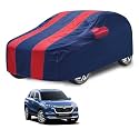 Car Cover Compatible with Maruti Grand Vitara with Mirror Pocket, Water Resistant, Triple Stitched, Grand Vitara Car Cover- Navy-Red