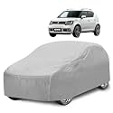 Car Cover Compatible with Maruti Ignis with Mirror Pocket, Water Resistant, Triple Stitched, Ignis Car Cover- Plain Silver