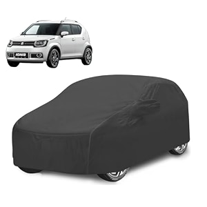 car cover compatible with maruti ignis with mirror pocket water resistant triple stitched ignis car cover- grey