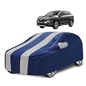 Car Cover Compatible with Maruti S-Cross with Mirror Pocket, Water Resistant, Triple Stitched, S-Cross Car Cover- Navy Silver