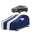 Car Cover Compatible with Maruti S-Cross with Mirror Pocket, Water Resistant, Triple Stitched, S-Cross Car Cover- Navy-White