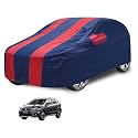 Car Cover Compatible with Maruti S-Cross with Mirror Pocket, Water Resistant, Triple Stitched, S-Cross Car Cover- Navy-Red