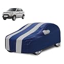 Car Cover Compatible with Maruti S-Presso with Mirror Pocket, Water Resistant, Triple Stitched, S-Presso Car Cover- Navy Silver