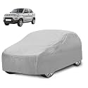 Car Cover Compatible with Maruti S-Presso with Mirror Pocket, Water Resistant, Triple Stitched, S-Presso Car Cover- Plain Silver