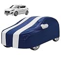 Car Cover Compatible with Maruti Swift 2024 with Mirror Pocket, Water Resistant, Triple Stitched, Swift Car Cover- Navy-White