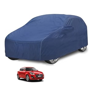 car cover compatible with maruti swift model  2018-till date with mirror pocket water resistant triple stitched swift car cover- plain navy
