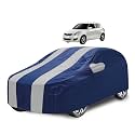 Car Cover Compatible with Maruti Swift (Model : 2005-2017) with Mirror Pocket, Water Resistant, Triple Stitched, Swift Car Cover- Navy Silver