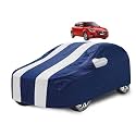 Car Cover Compatible with Maruti Swift (Model : 2018-Till Date) with Mirror Pocket, Water Resistant, Triple Stitched, Swift Car Cover- Navy-White