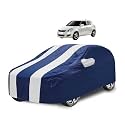 Car Cover Compatible with Maruti Swift (Model : 2005-2017) with Mirror Pocket, Water Resistant, Triple Stitched, Swift Car Cover- Navy-White