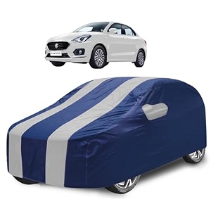 car cover compatible with maruti swift dzire model  2017-till date with mirror pocket water resistant triple stitched dzire car cover- navy silver