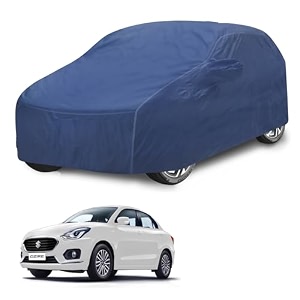 car cover compatible with maruti swift dzire model  2017-till date with mirror pocket water resistant triple stitched dzire car cover- plain navy