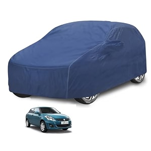 car cover compatible with maruti swift dzire model  2008-2016 with mirror pocket water resistant triple stitched dzire car cover- plain navy