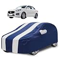 Car Cover Compatible with Maruti Swift Dzire (Model : 2017-Till Date) with Mirror Pocket, Water Resistant, Triple Stitched, Dzire Car Cover- Navy-White