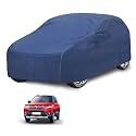 Car Cover Compatible with Maruti Vitara Brezza (Model : 2015-2021) with Mirror Pocket, Water Resistant, Triple Stitched, Brezza Car Cover- Plain Navy